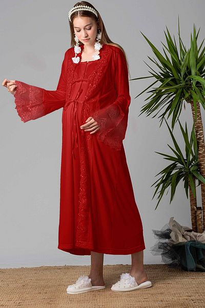 ByLohusa مجموعة ملابس نوم الأمومة من Effortt Cherry