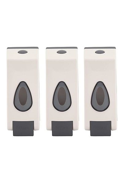 Sea Home 3 Pcs Liquid Soap Dispenser Plastic 350ml Shower Gel Shampoo Bottle for Hotels, Hospital, Bathroom Kitchen M-2572