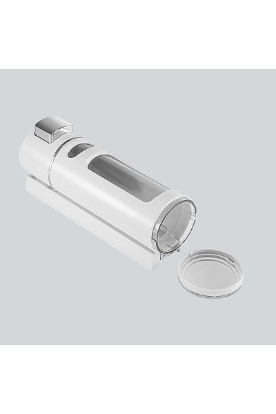 Sea Home 400 ml wall mounted manual soap dispenser bathroom, kitchen hand liquid shampoo shower gel dispenser 1 piece white