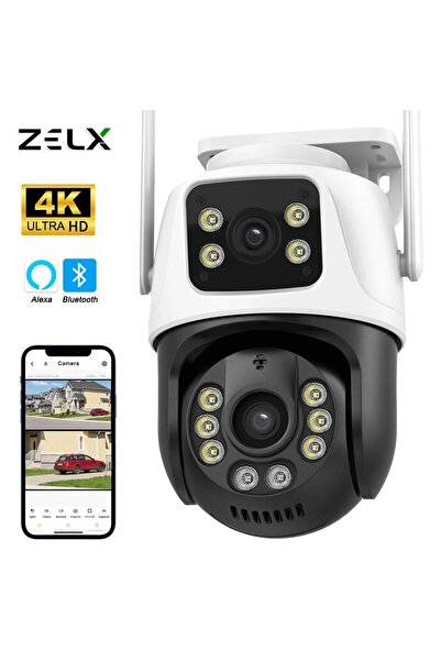 Yellowtech Akıllı Wi-Fi Güvenlik Kamerası 5MP Dönebilen, Gece Görüşlü, Ses & Hareket Algılamalı, IP Kamera