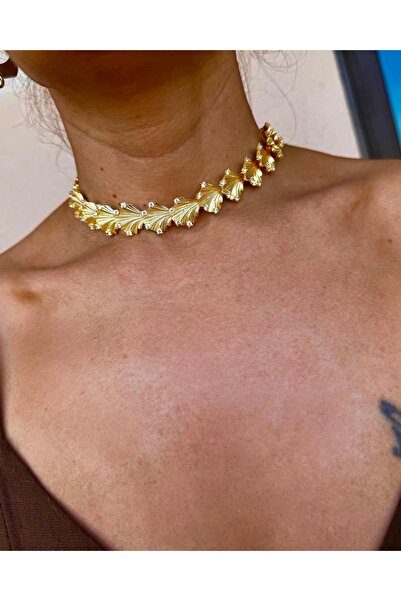 neslyaccessories Vera Leaf Choker Kolye