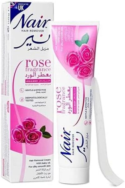 Nair Hair Removal Cream with Baby Oil - Rose Scent, 110g