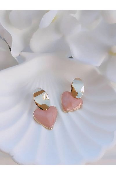 To Be Reborn Steel Enamel Heart Model New Season Trend Models Summer Trends Earrings