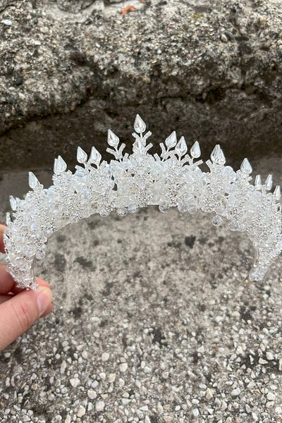 Hobigram Salvatore Silver Bridal Henna Crown High Quality Special Occasion Accessory Women Crown Hair Accessory