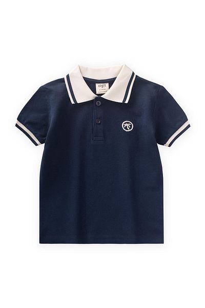 Cigit Μπλουζάκι με γιακά πόλο 2-10 ετών Navy Blue