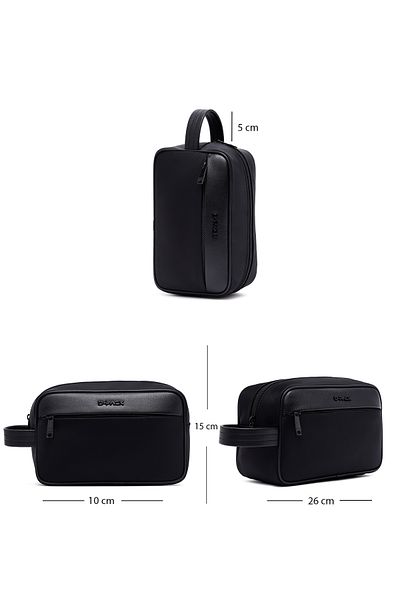 Derimod D-Pack Men's Black Fabric Mini Handbag 25Sbd30326F