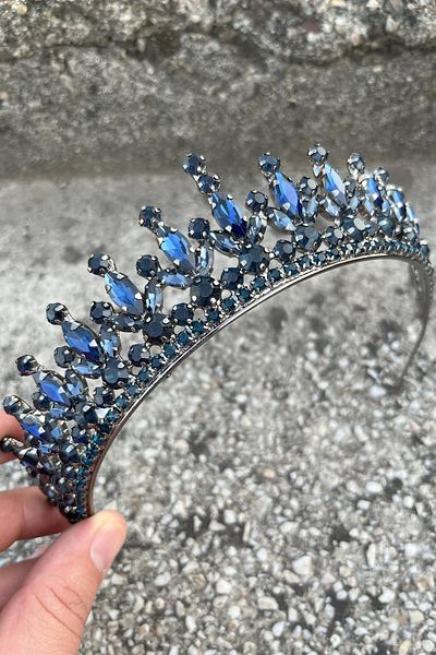 Hobigram Ivanna Laciert Bridal Henna Crown Special Occasion Accessory Women's Crown Hair Accessory – Crown, Crystal Stone