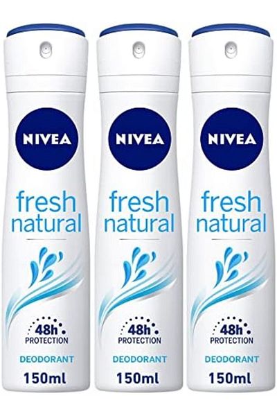 NIVEA Fresh Natural Deodorant Spray Natural Extracts for Women 3 x 150ml