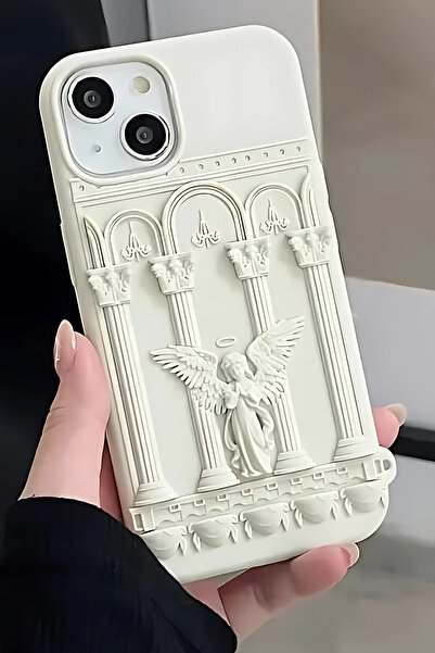 shop Iphone 16 Pro Uyumlu Angel Antik Stil Melek Motifli Yumuşak Silikon Tele...