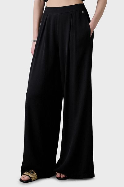 BSB Wide Leg High Waist Wide Leg Pleated Trousers Pants 053