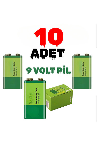 nelerbulurum 10 ADET 9 Volt Pil - 9V Oyuncak Araba Radyo Telsiz Duman dedektö...