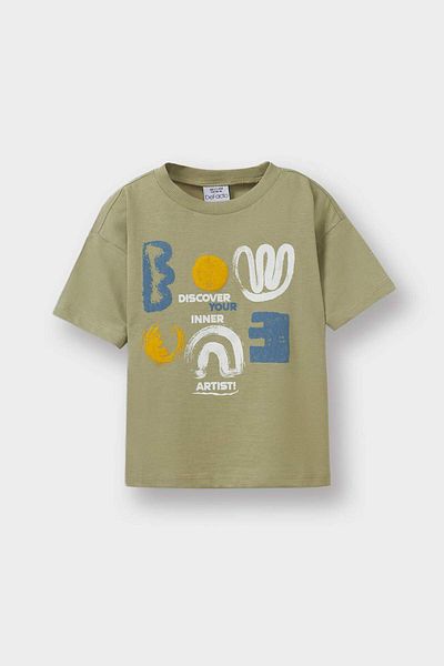 DeFacto Baby Boy Crew Neck Printed Short Sleeve T-Shirt D7928A525Sm