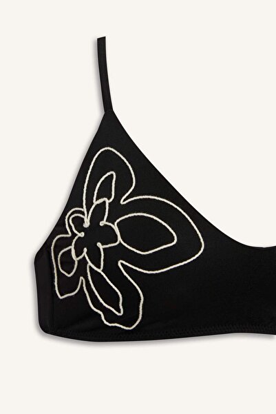 DeFacto Regular Fit Nakışlı Bikini Üstü-Fall in Love E3284AX25SM