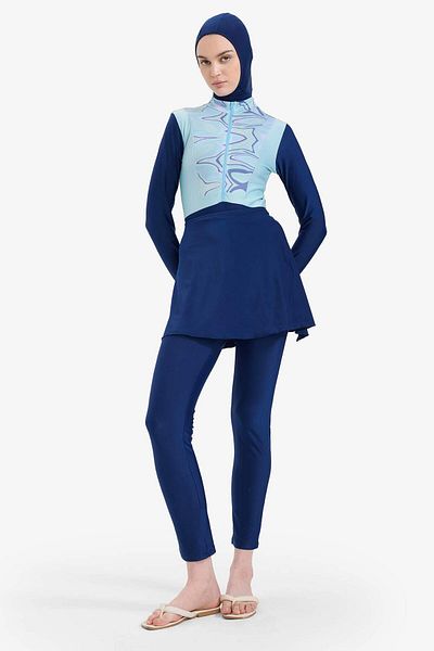DeFacto Regular Fit Quick Dry Printed 5-Piece Burkini Set E7998Ax25Hs