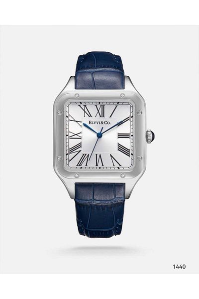 ELVVI&CO Classic Cartier-style leather watch from Alfie & Co. for men.