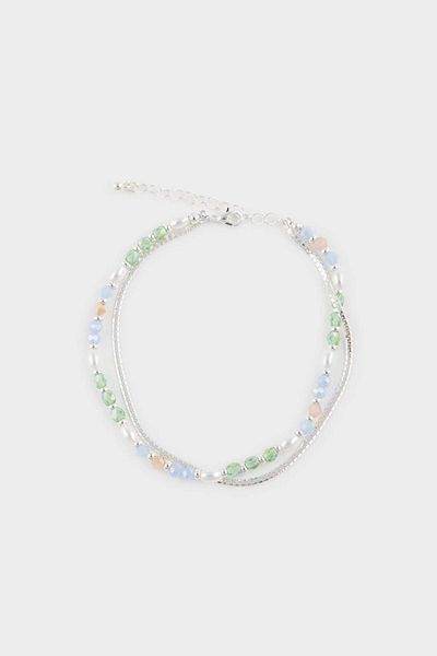 DeFacto Women's 2-Piece Pearl Silver Bracelet F6913Axns