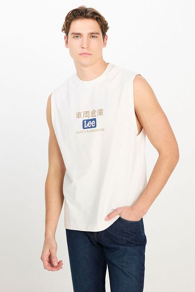 Lee Ανδρικό κοντομάνικο μπλουζάκι με στάμπα Relaxed Fit Horse White