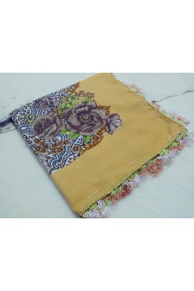 Cenk Handwork Needle Engraving Writing, Scarf, Jade, Mevlud Cover, Gift 4 Edge Embroidered