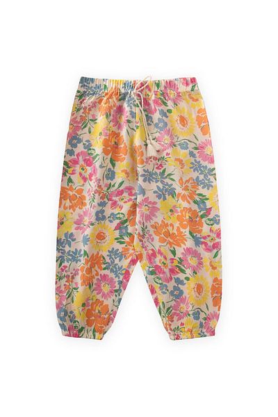 Cigit Patterned Ankle Length Shalwar 3-9 Years Ecru
