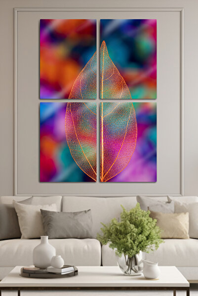 DekorHane Masa de imprimare din metal - cu tematică frunze, decorativă fragme...