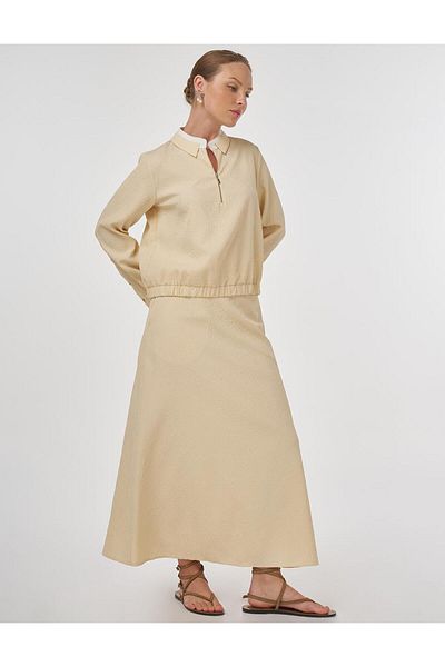 KYR Seersucker Skirt Suit Light Yellow