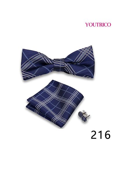 Youtrico Suit Tie Handkerchief Cufflink-Premium Handmade 3-Piece