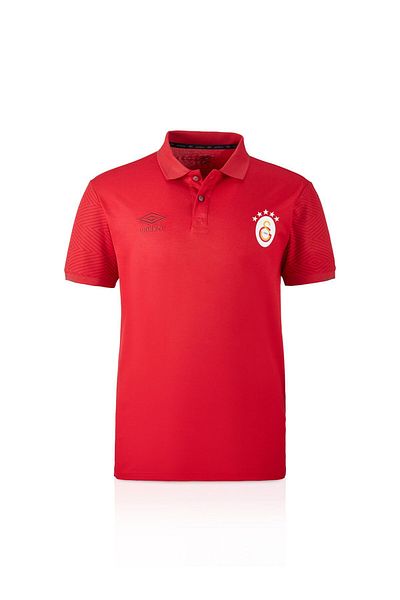 Galatasaray Original Licensed 5 Star Polo Neck Red Men's T-Shirt