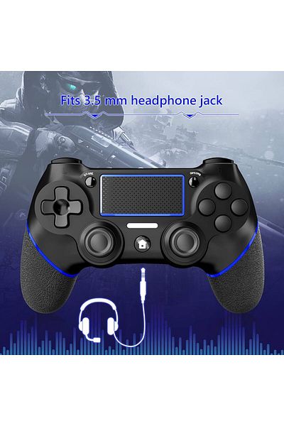fulina Wireless Game Controller Compatible with Playstation 4,Precision Control,Black