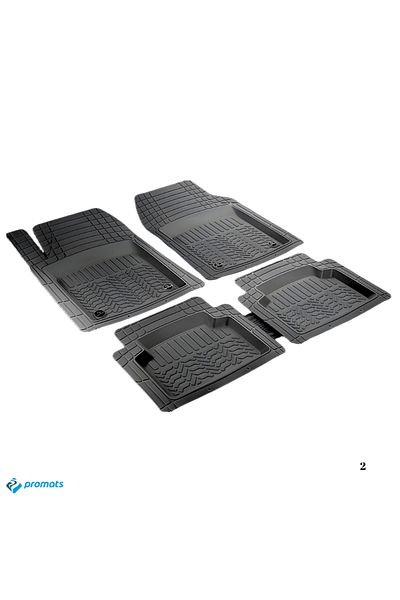 PROMATS Covorașe Auto Cauciuc 4d Tăviță ®, Set 5 Buc