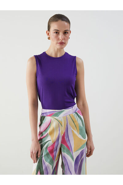 LC Waikiki LCWAIKIKI قميص داخلي نسائي كلاسيكي برقبة دائرية