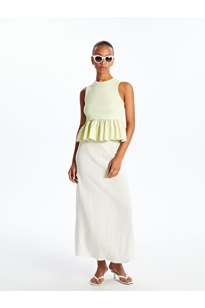 LC Waikiki Vizyon New Season Crew Neck Ruffled Blouse