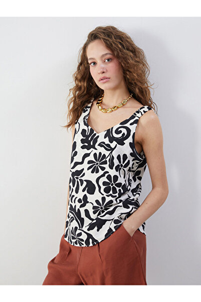LC Waikiki Bluză florală cu decolteu în V sezon nou - S5L361Z8