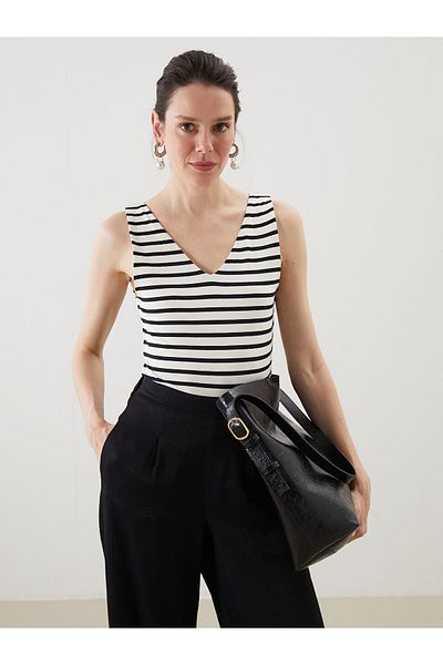 LC Waikiki V-Neck Striped Women's Tank Top