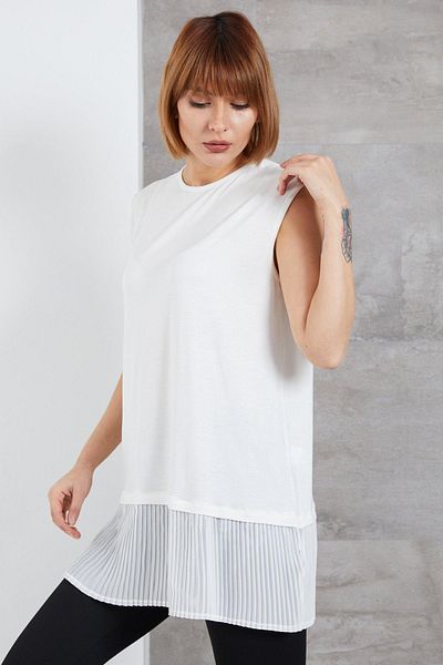 GÖZAY GROUP Women's Pleated Zero Sleeve Undershirt