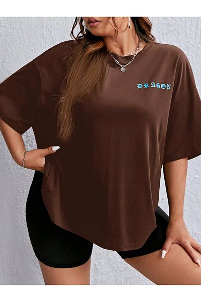 New Shine Μπλουζάκι Unisex Oversize Sakura Dragon με στάμπα