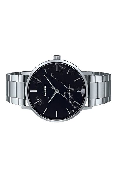 Casio Quartz Analog Black Dial Stainless Steel Men's Watch