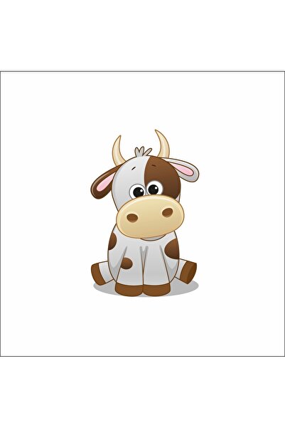Reysa Tasarım Sevimli İnek Sticker Duvar Sticker 25x15 CM
