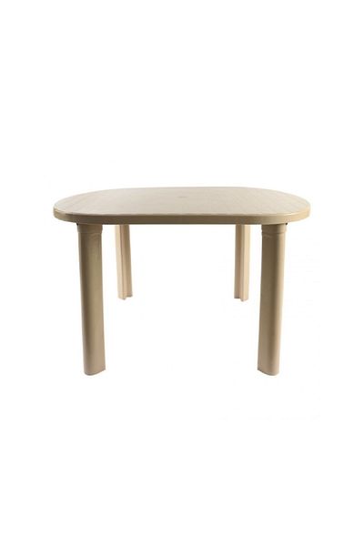 rexa Oval Plastic Table with Straight Legs – 114x80x72 cm Durable & Easy-to-Assemble