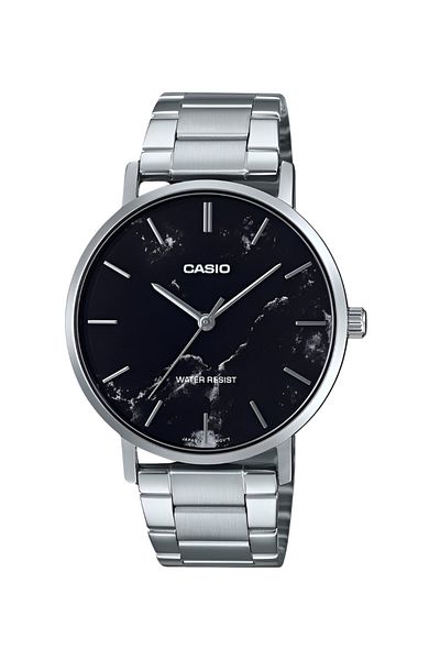 Casio Quartz Analog Black Dial Stainless Steel Men's Watch
