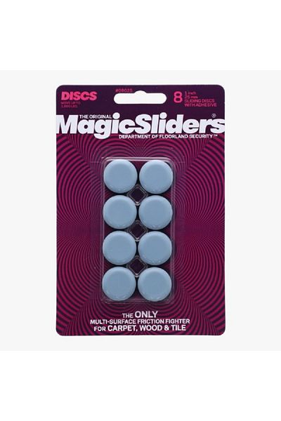 Magic Sliders 8-Piece Round Floor Sliders Grey 1inch