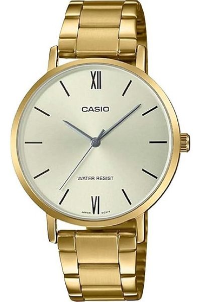 Casio Quartz Watch, Analog Display and Stainless Steel Strap