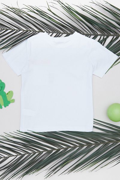 Fulla Moda Tricou pentru băiat, 100% bumbac, imprimat cu litere, cu buzunar