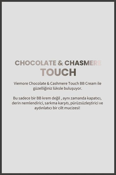Viemore Chocolate & Chasmere Touch 5 in 1, Intensive Moisturizing Effect Concealer, Bb Cream Spf 50 + 30ml