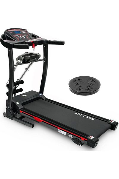 Skyland 4-in-1 Foldable Multi-Functional Treadmill with Integrated Massager, Sit-Up Bar, Twisting Device, an