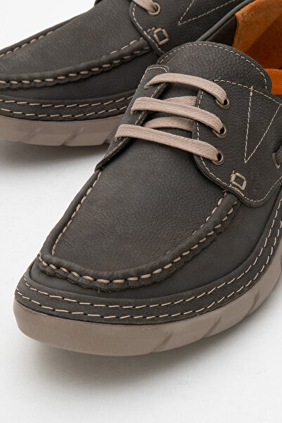 Dericlub Deri̇club Men's Lace-Up Thick Sole Casual Shoes Real Leather Fr 251280 Khaki