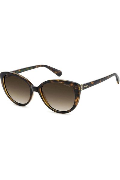 Polaroid Polarized Sunglasses Women Polaroid PLD 4176/S/X 086/LA, Plastic, Havana, 56 mm