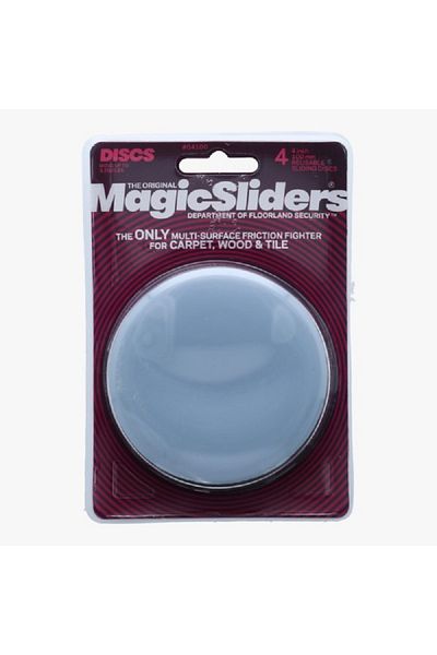 Magic Sliders Round Floor Sliders Grey 4inch