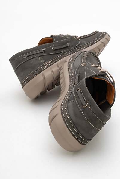 Dericlub Deri̇club Men's Lace-Up Thick Sole Casual Shoes Real Leather Fr 251280 Khaki