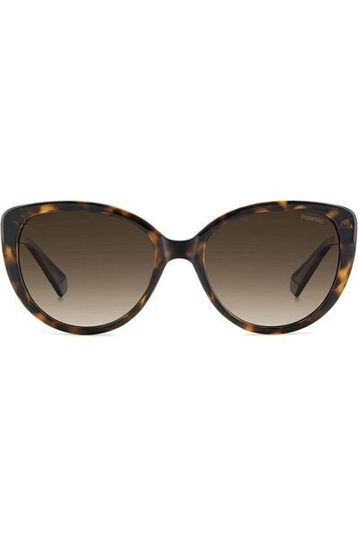 Polaroid Polarized Sunglasses Women Polaroid PLD 4176/S/X 086/LA, Plastic, Havana, 56 mm