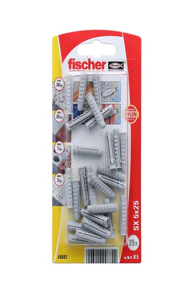 Fischer SX KP High Load-Bearing Anti-Slip Expansion Plug with Rim
